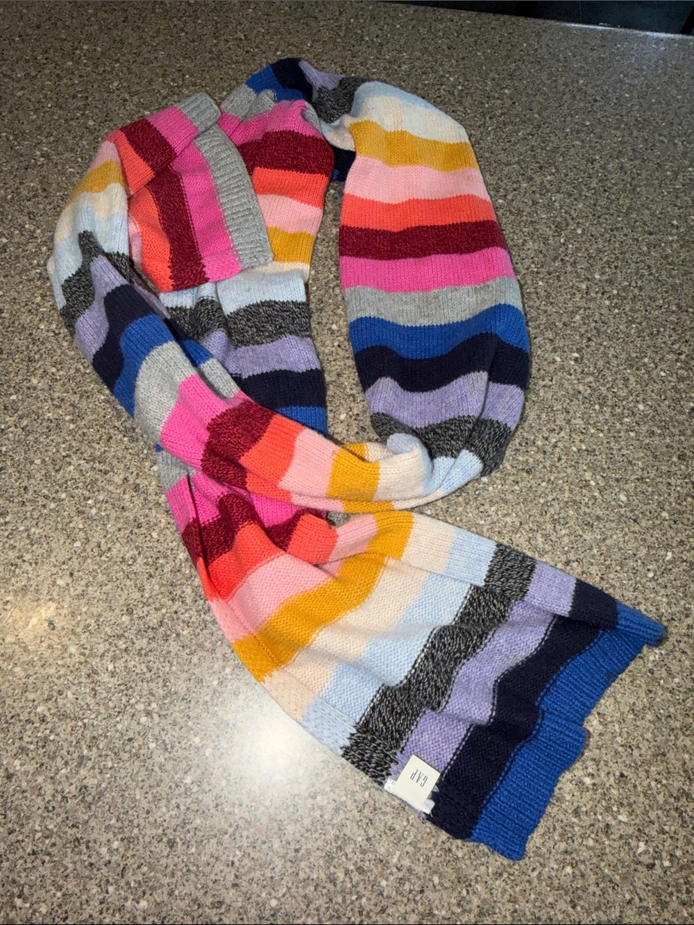 GAP Crazy Stripe Multicolor Knit Scarf